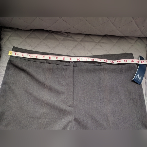 Anne Klein Dress Trouser High Rise Stretch Grey Size 14 - Picture 7 of 10